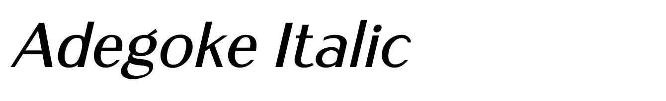 Adegoke Italic